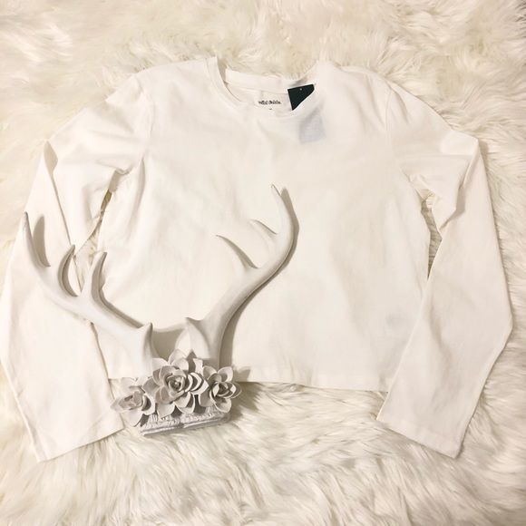 Wild Fable Classic Long Sleeve White Tee MEDIUM - Picture 3 of 14